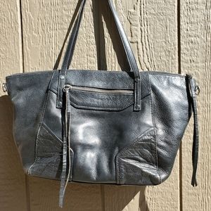 Black leather bag